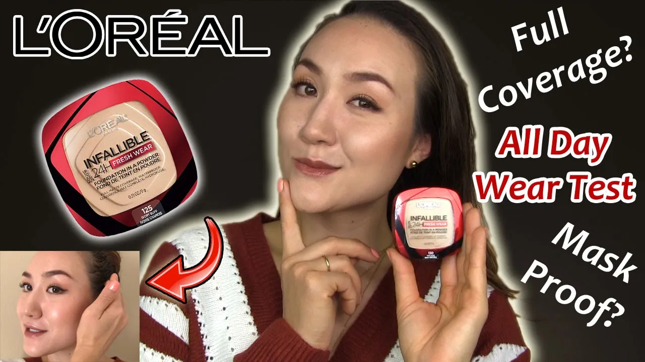 HOLY MOLY | LOREAL INFALLIBLE 24HR WATERPROOF POWDER FOUNDATION | WEAR TEST. 
