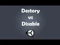 Destroying vs Disabling components in Unity