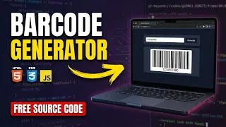 Barcode Generator App Using HTML CSS JS Free Source Code