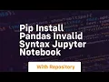 pip install pandas invalid syntax jupyter notebook