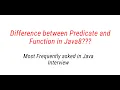 Difference between Predicate and Function in Java8 - Most Asked interview Question in Java8
