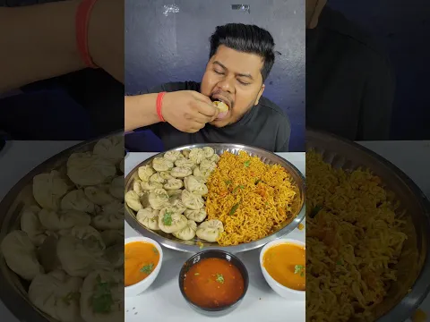 Asmr Spicy Maggi Eating with Momos Challenge | Noodles, Maggie | Momos Eating #shorts #foodchallenge