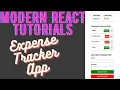 Practical React - Creating Expense Tracker Application from scratch using react