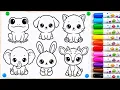 Magical Coloring Adventure Cute Animals Coloring Book Learn Colors with Magic Markers for Kids