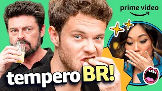 ELENCO DE THE BOYS PROVANDO DOCES BRASILEIROS!