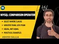 MySQL WHERE Clause Mastering Comparison Operators - Hindi