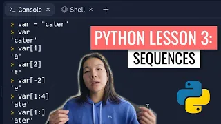 Sequences Indexing Slicing and Iterating Python for Beginners Lesson 3 Code with Kylie