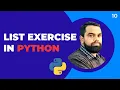 List Exercises in Python Python List Practice Class in Hindi Saral Programming