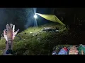 camping hujan deras di pinggir sungai tebing batu fishing tidur nyenyak di alam terbuka