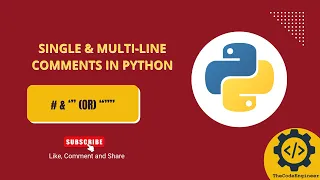 Comments in Python Single-line Multi-line Comments Explained Python Tutorial for Beginners