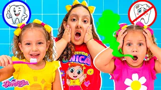 Maria Clara Ensina para as NOVAS IRMÃS GÊMEAS Regras de Conduta ao Acordar – MC Divertida