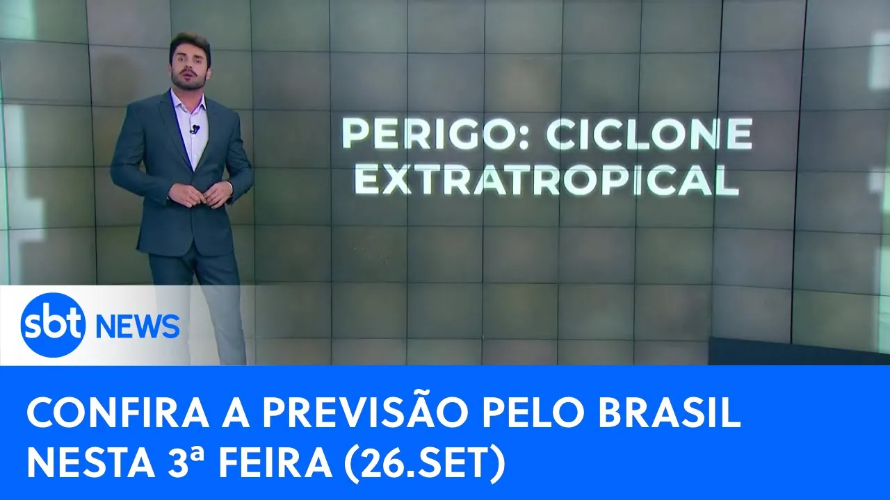 Previsão: novo ciclone se forma no Sul; frente fria avança no Sudeste | #SBTNewsnaTV (26/09/23)