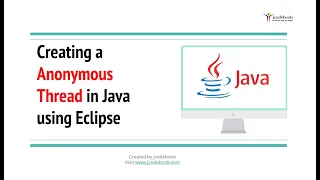 Creating a Anonymous Thread in Java using Eclipse