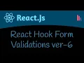 React Hook Form Validations Errors Object Version 6