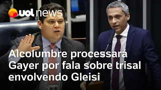 Alcolumbre diz que vai processar Gustavo Gayer por fala sobre trisal envolvendo Gleisi Hoffmann