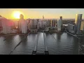 Jersey City Sunset Over Newport New Jersey 4K