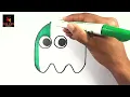 How to Draw a Pacman Ghost Pacman Ghost Drawing Drawing For Kids
