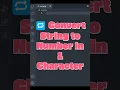 Convert String to Number in 1 Character