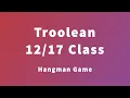 Python - PyGame Hangman Game Troolean s Class