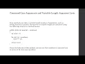 Command Line Arguments and Var Args