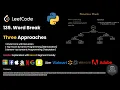 LeetCode 139 Word Break - Explained Master Recursion Dynamic Programming Optimisation DSA
