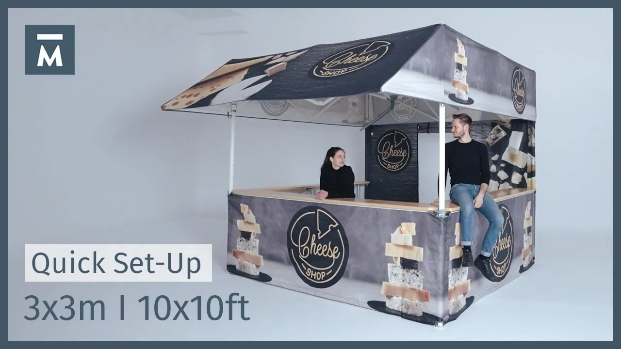 Mastertent — MASTER TENT Pop-Up Market Stall Setup (YouTube video ad)
