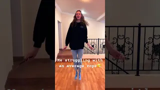 The rope is too short for me #shorts #viral #positivevibes #tall #trend #funny #tallgirl #comparison