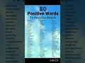 Positive words to describe people