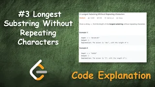 Longest Substring Without Repeating Characters Live Coding with Explanation Leetcode - 3