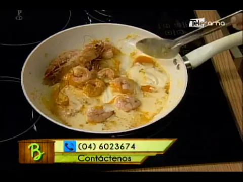 Spaghetti a la crema mar y tierra 