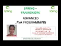 Spring Framework Introduction Advanced Java PRogramming Mrs K Balasaranya RMDEC