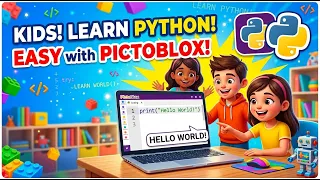 My First Python Code Hello World with PictoBlox Python for Kids