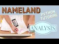 NAMELAND analysis of the problem Python design and coding tutorial for GCSE Computer Science