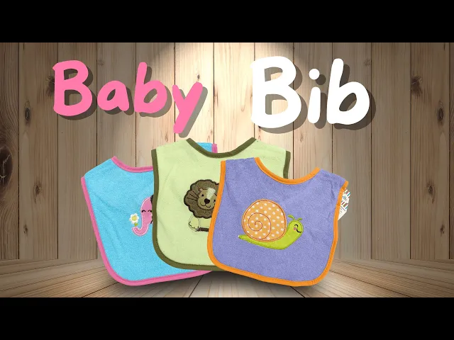 4 Pcs Baby Bibs (Velcro) Set