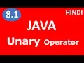 Unary Operator java program Part - 8 1 Java Tutorial Tech Talk Tricks