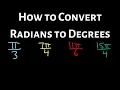 How to Convert Radians to Degrees Several Examples
