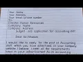 Lagu How to write job application letter (Accounting staff).