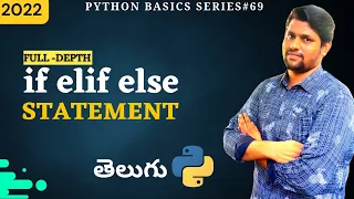 Python If elif else In Telugu Python Conditional Statements - 3 Python Tutorial In Telugu
