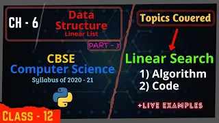 3 Data Structure Part-1 Linear List Linear Search in Python Algorithm Code with Example