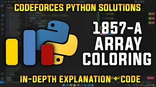 1857A Array Coloring Codeforces Python Solutions Explanation Walkthrough