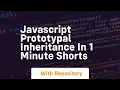 Javascript prototypal inheritance in 1 minute shorts