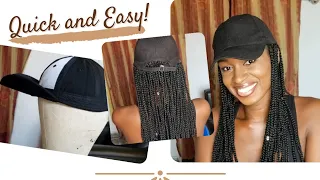 how to diy braided face cap wig with crotchet braids super easy braided wig hat 