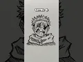 How to draw Yuji Itadori in different level