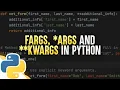 fargs args kwargs in Python