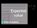 Getting data from expected value Probability and Statistics Khan Academy