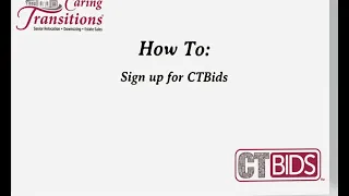 How To Sign Up For CTBids