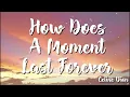 How Does A Moment Last Forever - Celine Dion  ( Lyrics )