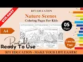 FREE Nature Scenes Coloring Pages For Kids 5 Pages