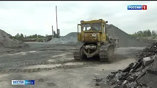 Омские бульдозеристы  состязались в разгрузке на скорость
