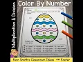 Easter Color By Number Multiplication and Division Bundle